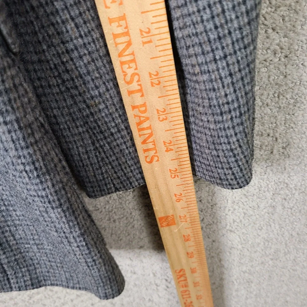 Vintage Ratner Jacket Mens 40R Gray Tweed Sport Coat Micro Check 2 Button Blazer